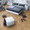 Natural Oak Matt Lacquered & Brushed Herringbone - Image 2
