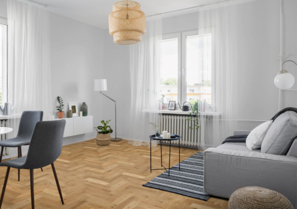 Natural Oak Matt Lacquered & Brushed Herringbone - Image 4