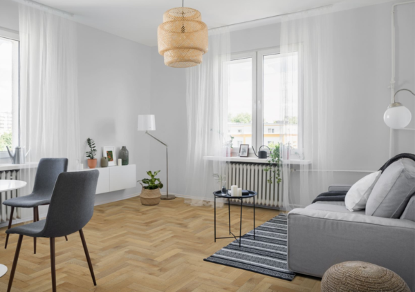 Orchid White Oak Herringbone Flooring - Image 4