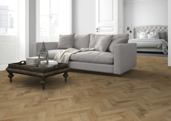 Orchid White Oak Herringbone Flooring - Image 5