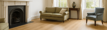 Engineered oak hardwood flooring in a Georgian Dublin home
