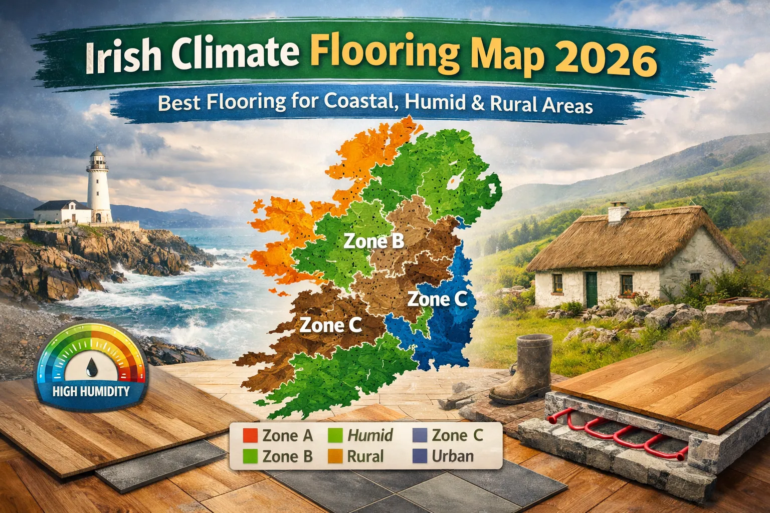 Irish climate flooring map