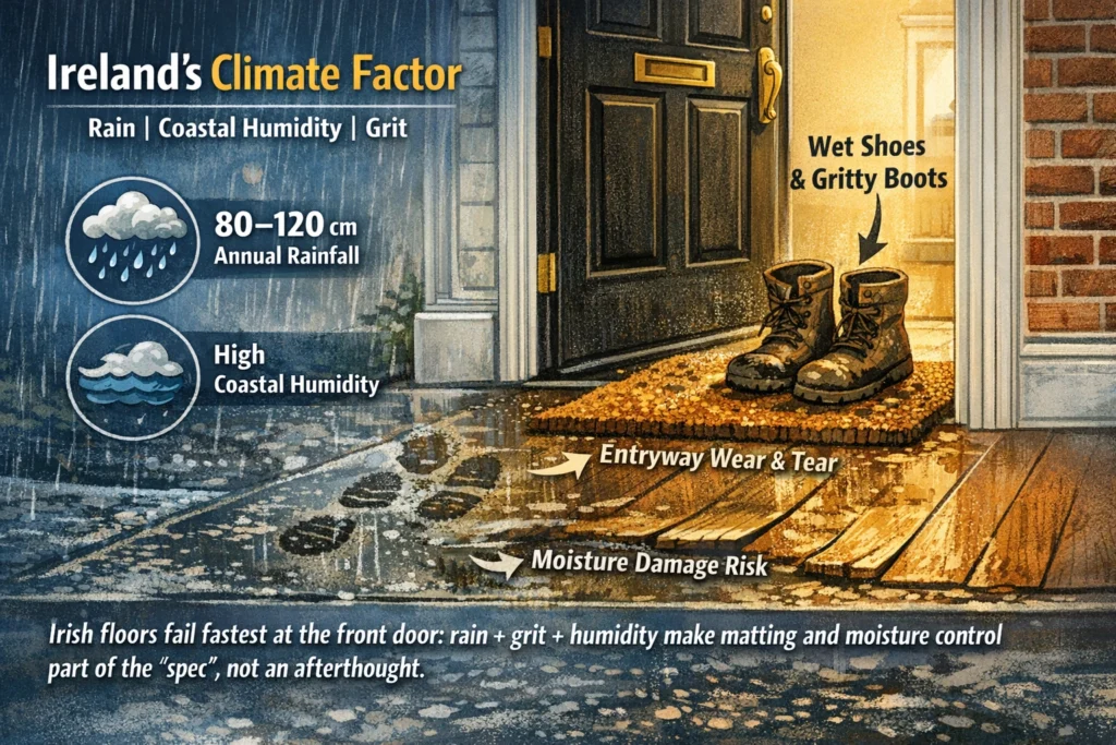 Ireland rain and coastal humidity affecting flooring durability in new builds and period homes
