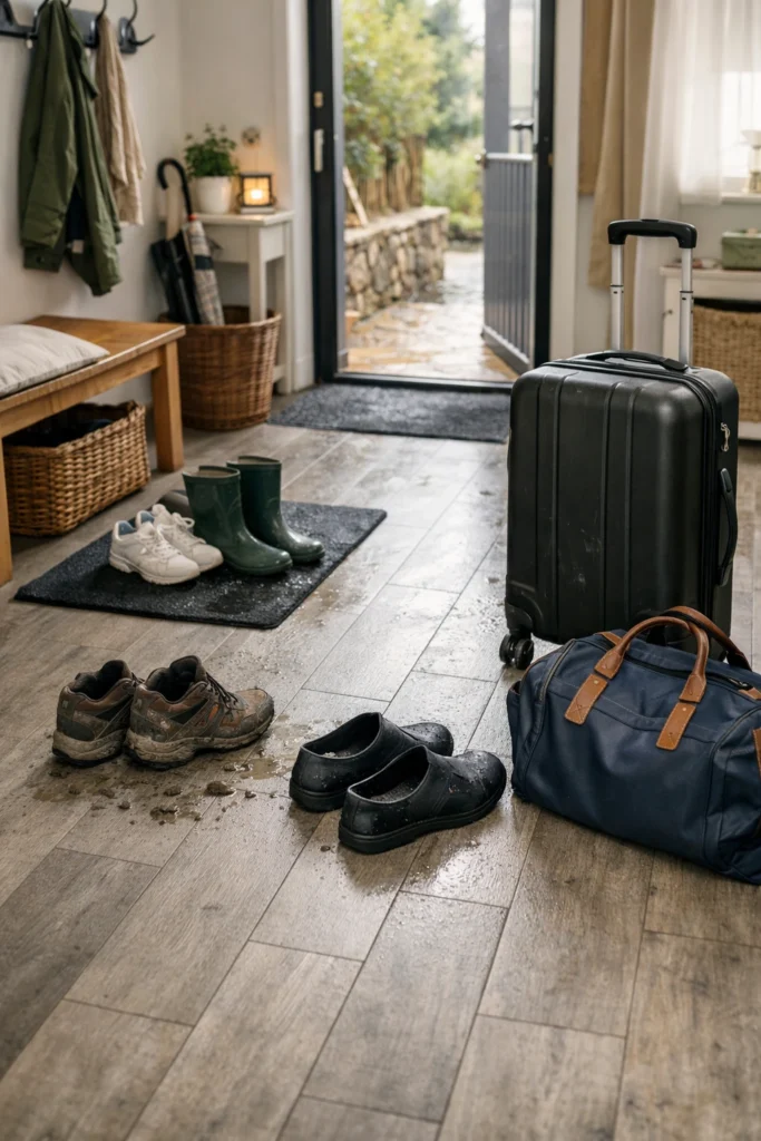 Durable hallway flooring for an Irish short-stay rental