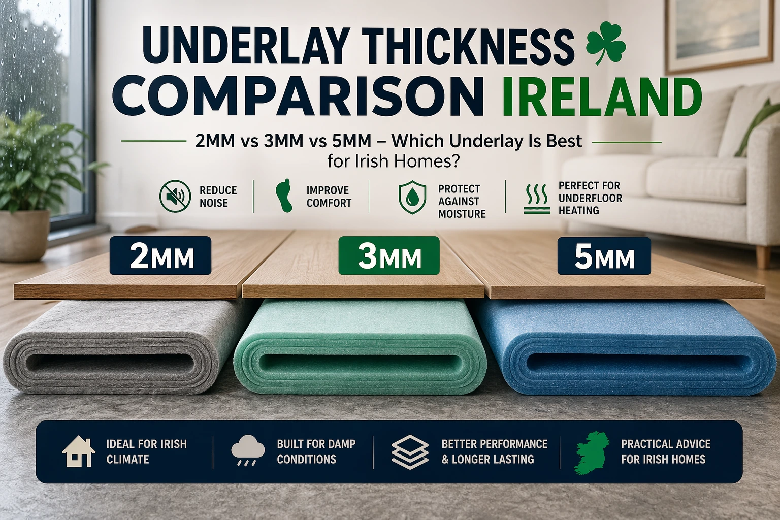 Underlay thickness for homes in Ireland