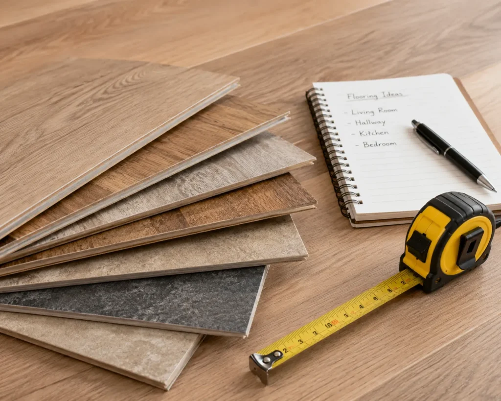 Comparing SPC flooring samples and costs in Ireland