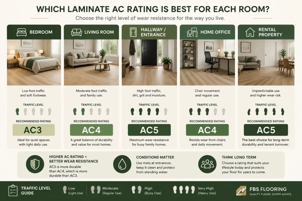 AC3 AC4 and AC5 laminate room suitability guide